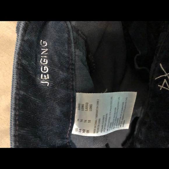 Blue Corduroy Jegging - Picture 3 of 3